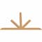 Ekena Millwork Saratoga Timber Gable Bracket, Western Red Cedar, 96"W x 60"H x 1 1/2"D x 5 1/2"F, 15/12 Pitch GBW096X60X0206SAR00SWR - alternate 4